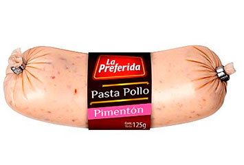 pasta pollo pimenton la preferida 8x125grs