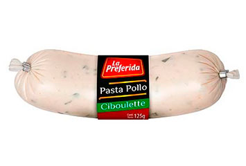 pasta pollo ciboulette la preferida 8x125grs